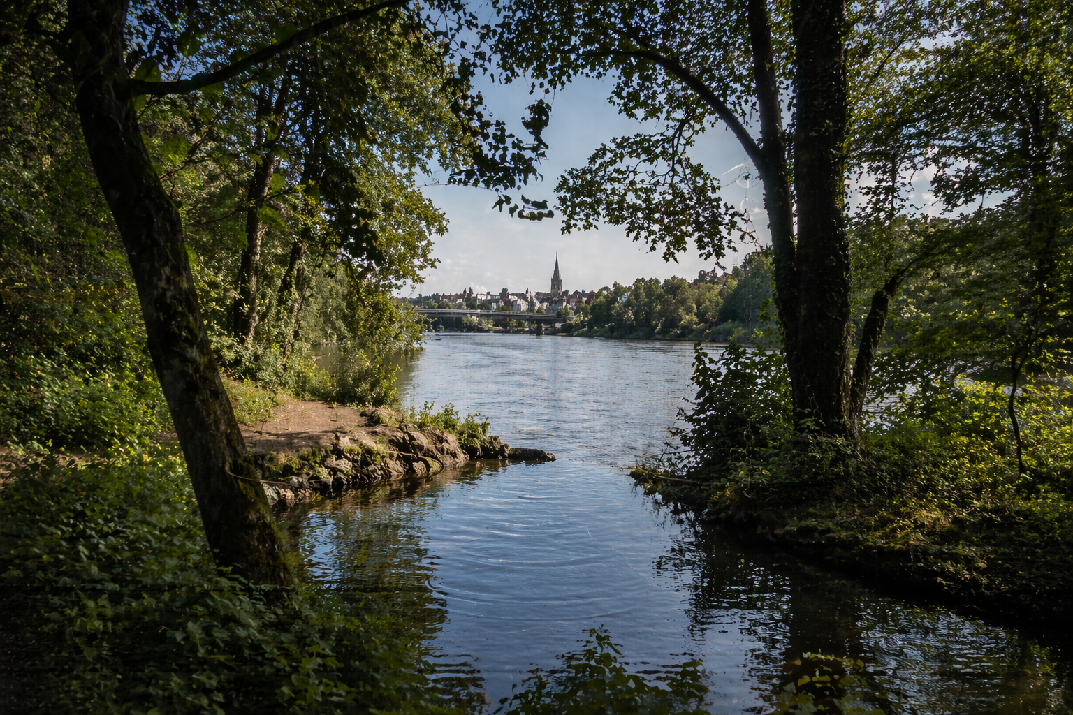 The River Ness flowing surrounded by natural landscape, used as an analogy for how health reflects the wider environment and internal balance.